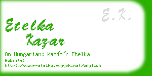 etelka kazar business card
